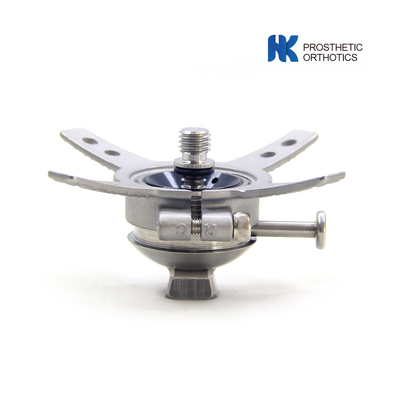 Empat Prong Casting Steel Protesis Shuttle Lock Dengan Adaptor Piramida Dan Pin Pendek
